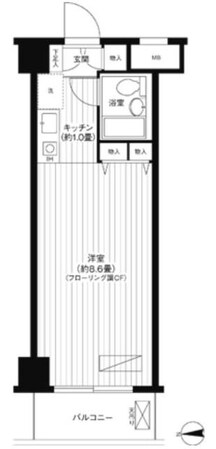 コスモリード蒲田の物件間取画像